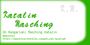 katalin masching business card